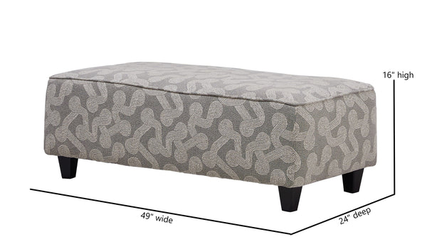 Fusion Stanley Skoog Smoke Cocktail Ottoman - Stylish, Child-safe, Versatile Seating & Serving Centerpiece Grey W ,100% Polyester 100 Skoog Smoke Cocktail Ottoman