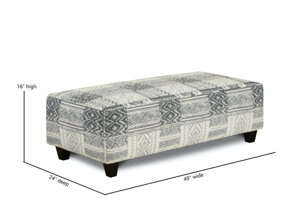 Fusion Handwoven Slate Toca Madera Cocktail Ottoman - Stylish, Safe & Versatile Centerpiece For Any Room Multi S,100% Polyester 100 Toca Madera Cocktail Ottoman