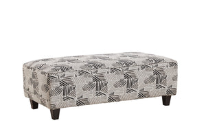 Fusion Wowza Dusk Yorkshire Slate Cocktail Ottoman - Stylish, Safe Seating With Durable Polyester Fabric Grey And White S ,100% Polyester 100 Yorkshire Slate Cocktail Ottoman