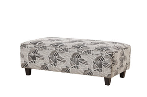 Fusion Wowza Dusk Yorkshire Slate Cocktail Ottoman - Stylish, Safe Seating With Durable Polyester Fabric Grey And White S ,100% Polyester 100 Yorkshire Slate Cocktail Ottoman