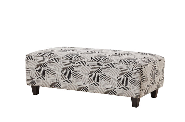 Fusion Wowza Dusk Yorkshire Slate Cocktail Ottoman - Stylish, Safe Seating With Durable Polyester Fabric Grey And White S ,100% Polyester 100 Yorkshire Slate Cocktail Ottoman