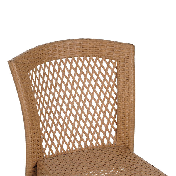 English Elm Christopher Knight Home® - FARLEY Rattan Stacking Sidechair Set of 2 — Durable 300 lb Capacity, Beige Woven Design, Easy Assembly Light Brown N762P234585A