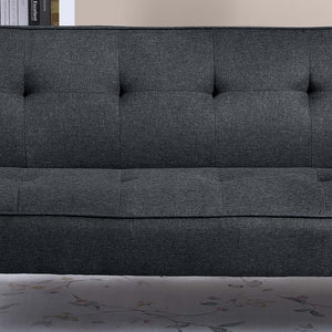 English Elm Black Adjustable Sofa With Usb Port - Modern Tufted Upholstered Couch For Living Room & Guest Use B011P381495