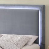 !nspire Lumina 78'' Bed Grey Velvet
