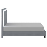 !nspire Lumina 60'' Platform Bed Grey Velvet