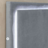 !nspire Lumina 60'' Platform Bed Grey Velvet