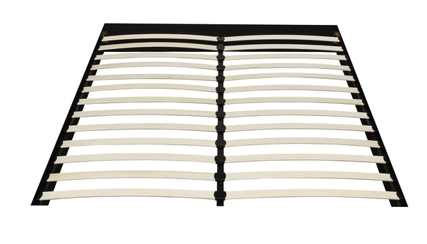 Worldwide Home Furnishings Rimo-60" Stylish Grey Platform Bed With Supportive Slat System – Perfect For Any Bedroom Retreat! Grey Fabric 101-268q-gy