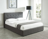 !nspire Extara 60" Platform Storage Bed Grey Grey Fabric