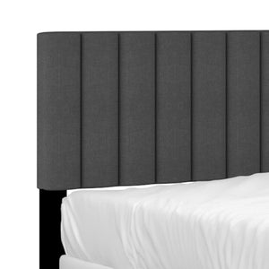 Worldwide Home Furnishings Jedd-60'' Charcoal Fabric Bed - Modern Tufted Upholstered Headboard For Stylish Bedroom Decor Charcoal Fabric 101-297q-chl