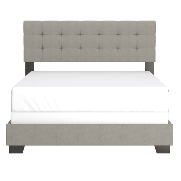Worldwide Home Furnishings Exton-60'' Adjustable Headboard - Elegant Square Tufted Design With Solid Wood Support For Any Bedroom Light Grey Fabric 101-298q-lgy