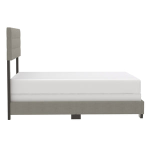 Worldwide Home Furnishings Exton-60'' Adjustable Headboard - Elegant Square Tufted Design With Solid Wood Support For Any Bedroom Light Grey Fabric 101-298q-lgy