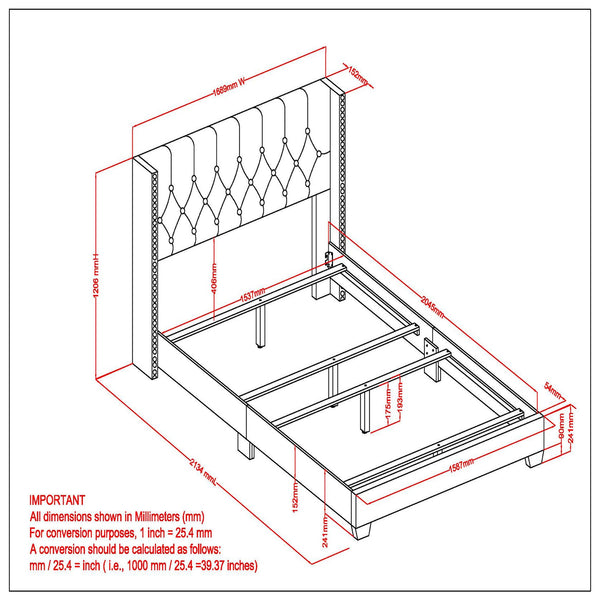 Worldwide Home Furnishings Gunner-60'' Elegant Blue Bed With Button Tufted Headboard & Sturdy Wood Slats For Ultimate Comfort Blue Velvet 101-299q-nav