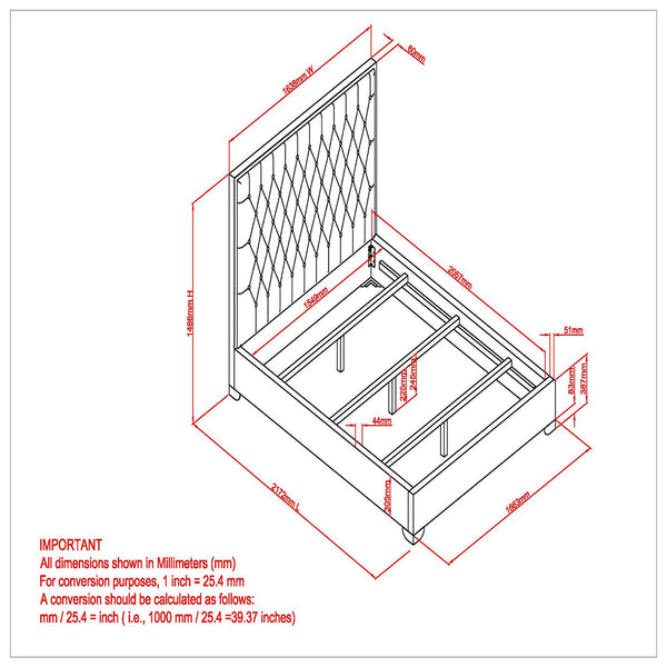 Worldwide Home Furnishings Lucille-60'' Bed: Luxurious Velvet Upholstered Design With Polished Stainless Steel Legs For Style Grey,Silver Velvet,Metal 101-596q-gy_Ch