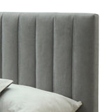 !nspire Hannah 78'' Bed Light Grey Fabric