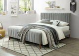 !nspire Hannah 60'' Platform Bed Light Grey Fabric