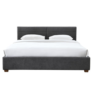Worldwide Home Furnishings Emilio-78'' Bed: Modern Upholstered Storage Solution With Spacious Drawers For A Clutter-free Bedroom Charcoal Fabric,Wood 101-633k-ch
