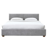 !nspire Emilio 78'' Bed Light Grey Fabric/Wood