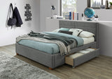 !nspire Emilio 60'' Platform Bed Light Grey Fabric/Wood