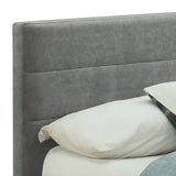 !nspire Emilio 60'' Platform Bed Light Grey Fabric/Wood