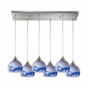 Mela 30'' Wide 6-Light Pendant - Satin Nickel 101-6RC-MT Elk Lighting