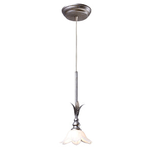 Balini 5'' Wide 1-Light Pendant - Antique Silver and Cotton White 10100/1CW Elk Lighting