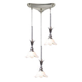 Balini 10'' Wide 3-Light Pendant - Antique Silver and Cotton White 10100/3CW Elk Lighting