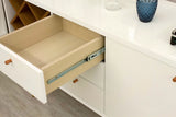 Utopia Sideboard in White Gloss and Maple Cream 1010451 Manhattan Comfort