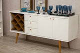 Utopia Sideboard in Off White and Maple Cream 1010452 Manhattan Comfort