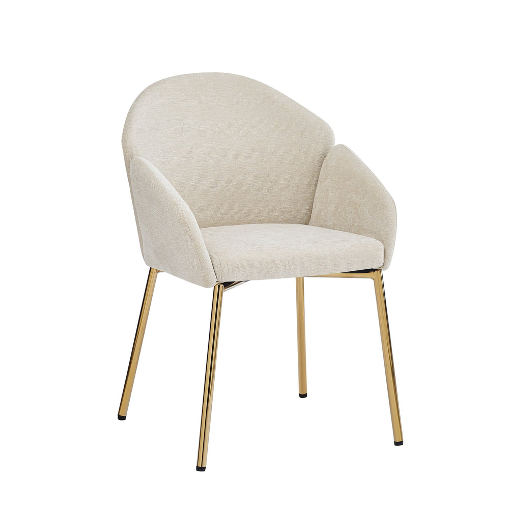 English Elm Christopher Knight Home® - Dining Chair Set Of 2 - Contemporary Beige Upholstered Seating With Metal Frame For Style & Comfort N779P186914M