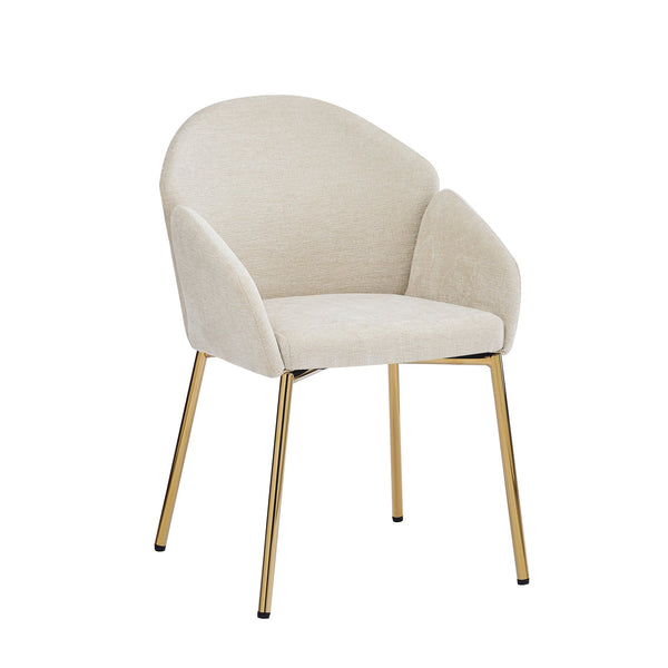 English Elm Christopher Knight Home® - Dining Chair Set Of 2 - Contemporary Beige Upholstered Seating With Metal Frame For Style & Comfort N779P186914M