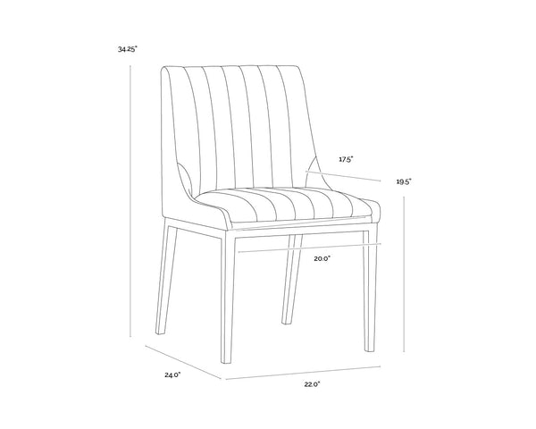 Sunpan Halden Dining Chair - Urban Bravo Cognac Faux Leather With Rustic Bronze Steel Frame For Retro Style Brown Faux Leather 112217