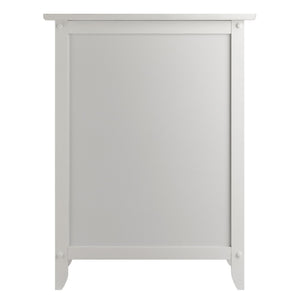 Winsome Wood Eugene Accent Table - Versatile Nightstand With Drawer, White Finish & Elegant Satin Nickel Knobs White Solid ,Composite Wood 10115-winsome-wood