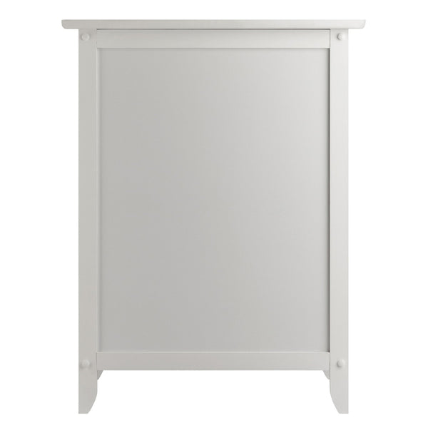 Winsome Wood Eugene Accent Table - Versatile Nightstand With Drawer, White Finish & Elegant Satin Nickel Knobs White Solid ,Composite Wood 10115-winsome-wood
