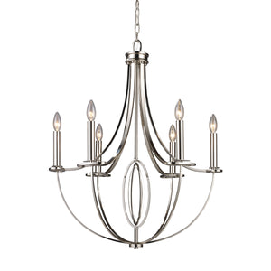 Dione 25'' Wide 6-Light Chandelier - Polished Nickel 10121/6 Elk Lighting