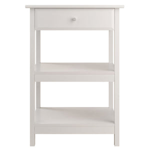 Winsome Wood Delta Home Office Printer Stand - Stylish White Storage With Soft-close Drawer & Open Shelves White Composite Wood 10121-winsome-wood