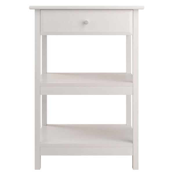 Winsome Wood Delta Home Office Printer Stand - Stylish White Storage With Soft-close Drawer & Open Shelves White Composite Wood 10121-winsome-wood