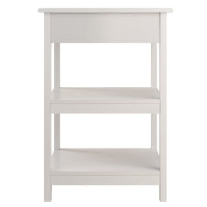 Winsome Wood Delta Home Office Printer Stand - Stylish White Storage With Soft-close Drawer & Open Shelves White Composite Wood 10121-winsome-wood