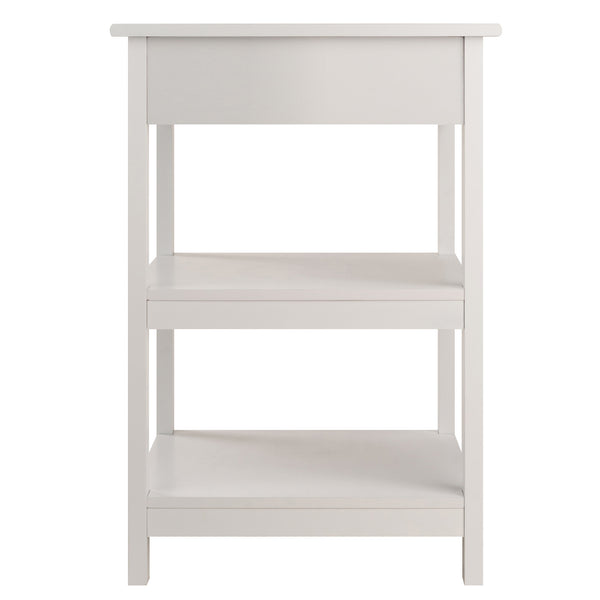 Winsome Wood Delta Home Office Printer Stand - Stylish White Storage With Soft-close Drawer & Open Shelves White Composite Wood 10121-winsome-wood
