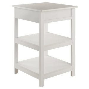 Winsome Wood Delta Home Office Printer Stand - Stylish White Storage With Soft-close Drawer & Open Shelves White Composite Wood 10121-winsome-wood