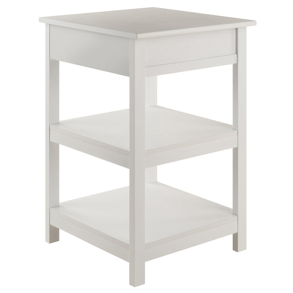 Winsome Wood Delta Home Office Printer Stand - Stylish White Storage With Soft-close Drawer & Open Shelves White Composite Wood 10121-winsome-wood