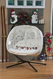 IDEAZ Hanging Loveseat Snowflake Design White 1012FHT