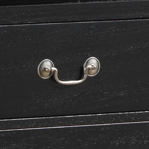 English Elm Elegant Black Media Chest | Compact 35"H x 42"W Storage Cabinet, Fully Assembled, Durable Finish B078108217