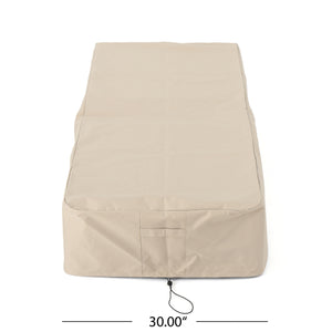 English Elm Christopher Knight Home® - 60005.00MP2 Waterproof Chaise Lounge Set Cover Beige – Eco-Friendly 100% Polyester, Lightweight Foldable Protection N775P237667B