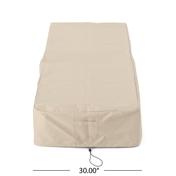 English Elm Christopher Knight Home® - 60005.00MP2 Waterproof Chaise Lounge Set Cover Beige – Eco-Friendly 100% Polyester, Lightweight Foldable Protection N775P237667B