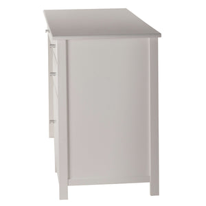 Winsome Wood Delta Contemporary White Writing Desk With Soft-close Drawers, Stylish Office Organization Solution White Composite Wood 10147-winsome-wood