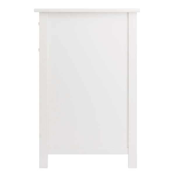 Winsome Wood Delta Contemporary White Writing Desk With Soft-close Drawers, Stylish Office Organization Solution White Composite Wood 10147-winsome-wood