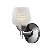 Celina 9'' High 1-Light Sconce - Polished Chrome 10150/1PC-WHT Elk Lighting