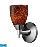 Celina 9'' High 1-Light Sconce - Polished Chrome with Espresso Glass - Includes LED Bulb 10150/1PC-ES-LED Elk Lighting