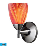 Celina 9'' High 1-Light Wall Lamp - Polished Chrome with Multi-colored Glass - Includes LED Bulb 10150/1PC-M-LED Elk Lighting