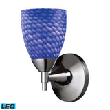 Celina 9'' High 1-Light Wall Lamp - Polished Chrome with Sapphire Glass - Includes LED Bulb 10150/1PC-S-LED Elk Lighting